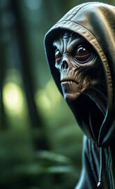 a person wearing a mask