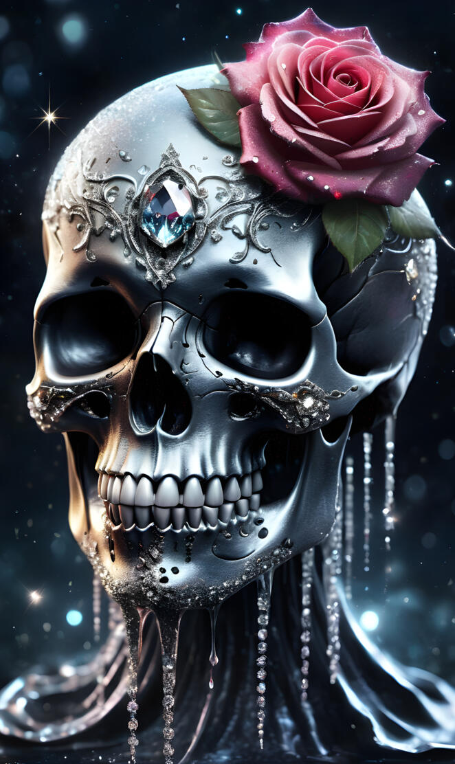 dipping in diamond skull
