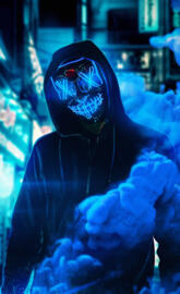 Neon Mask Blue