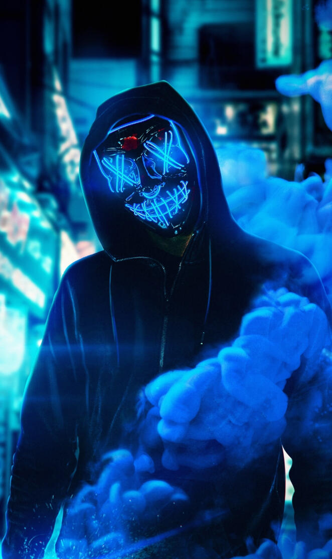 Neon Mask Blue