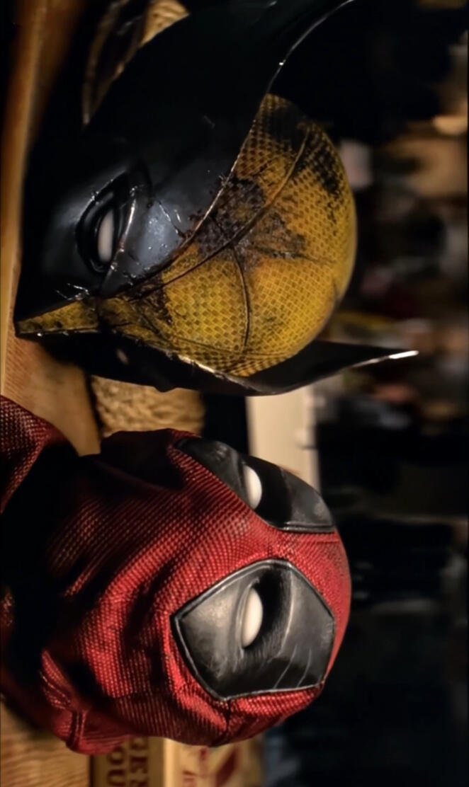 Deadpool and wolverine masks