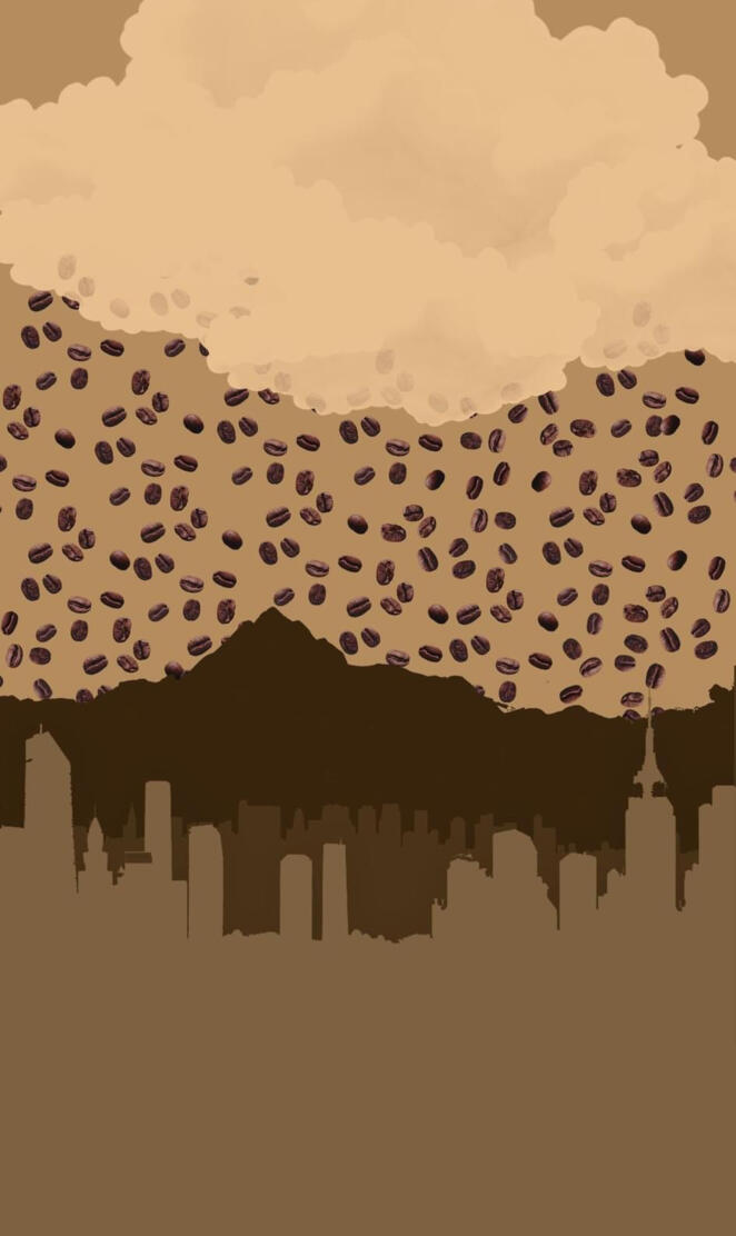 Coffee rain lock screen