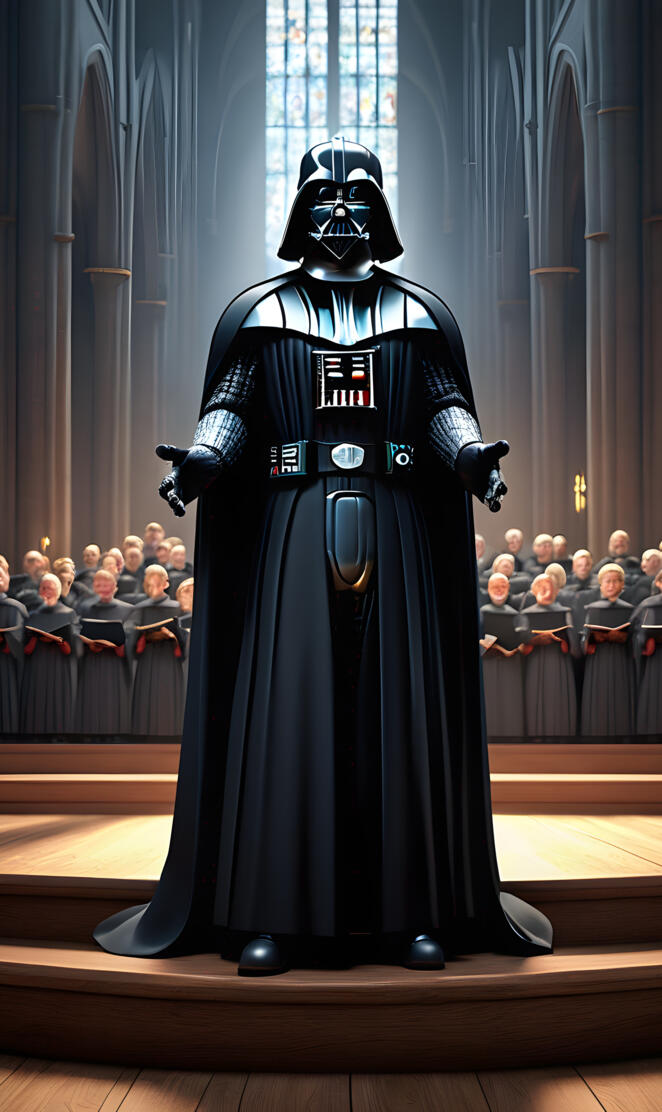 Darth Vader in church