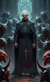 Priest and his children