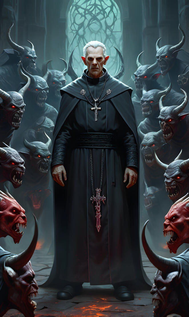 Priest and his children