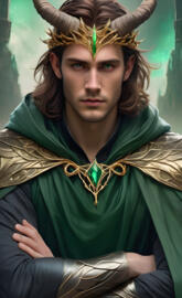 King of demons with brown hair