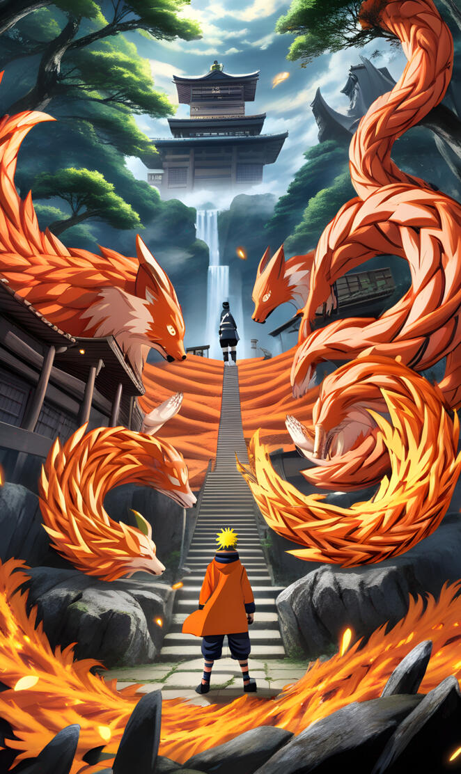 Naruto and the six-tailed fox