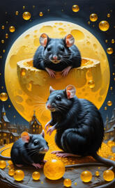 Mice, cheesy moon