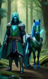 Dark Clove, the Shadows Mate standing next to Shire Hoof