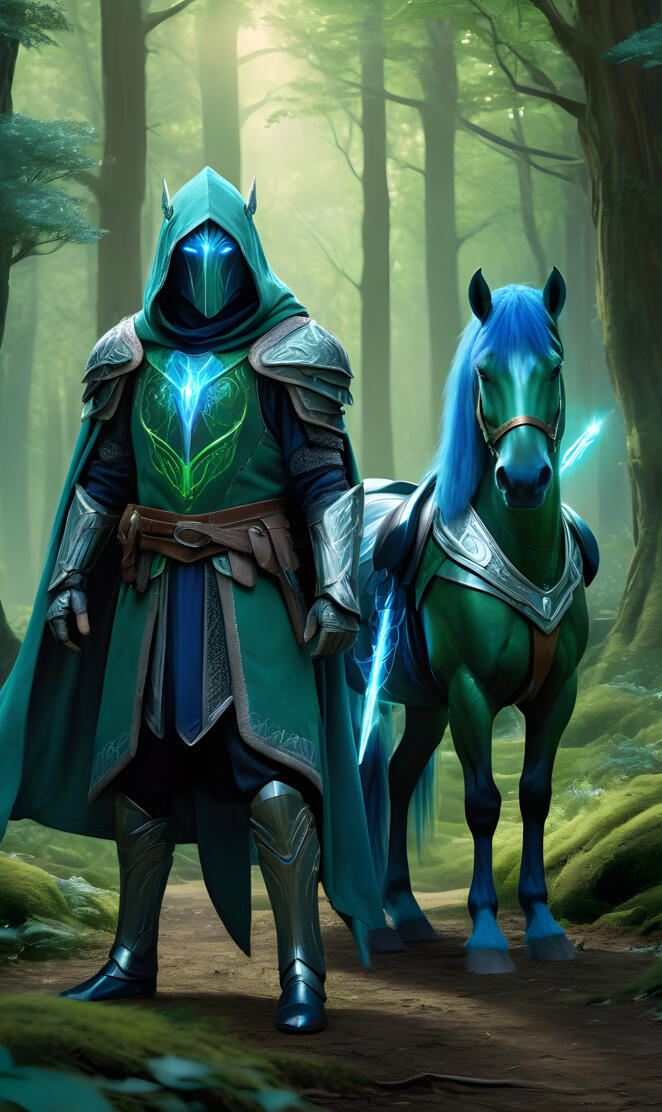 Dark Clove, the Shadows Mate standing next to Shire Hoof