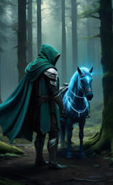 The Unnamed standing next to Shadow Glade