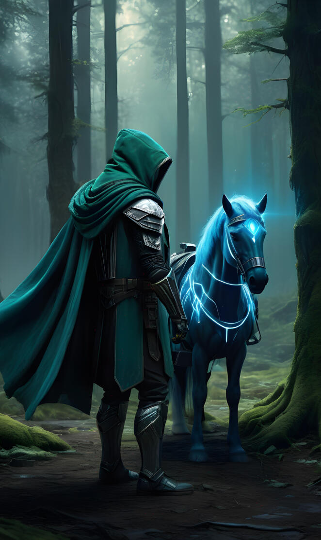 The Unnamed standing next to Shadow Glade