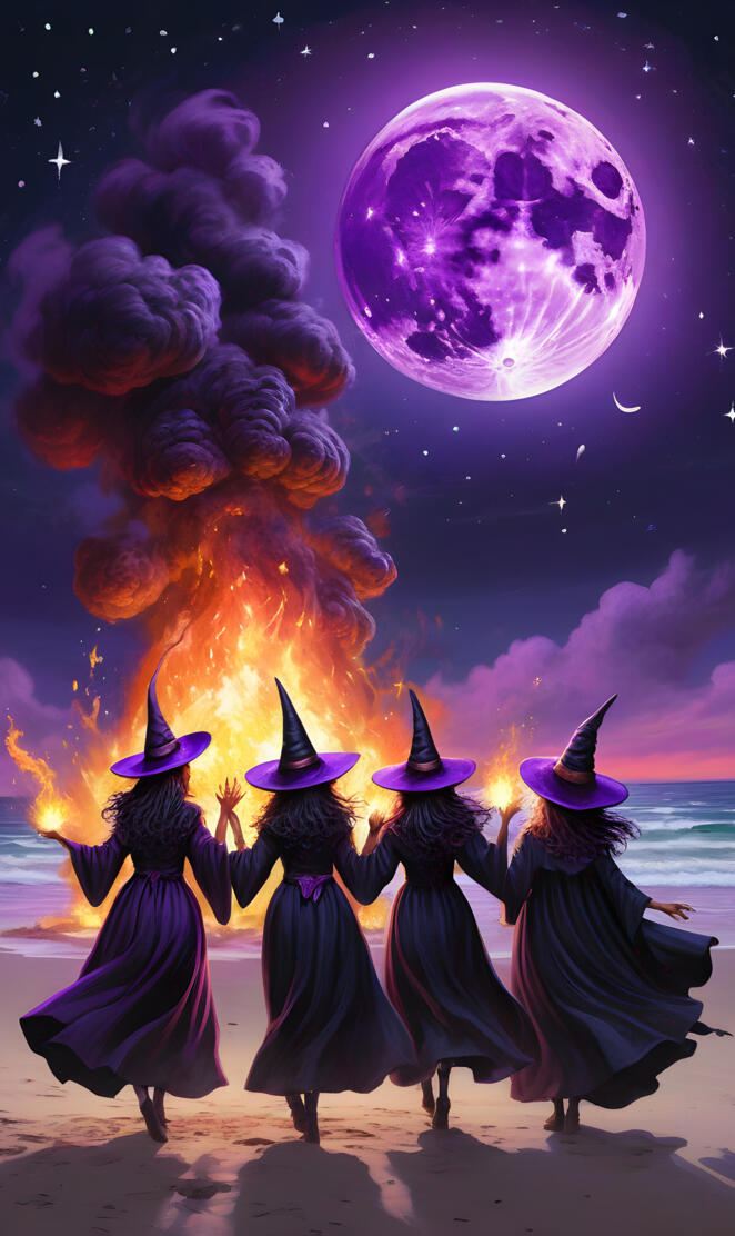 Witches casting spells