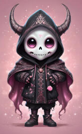 ghost demon in hoodie