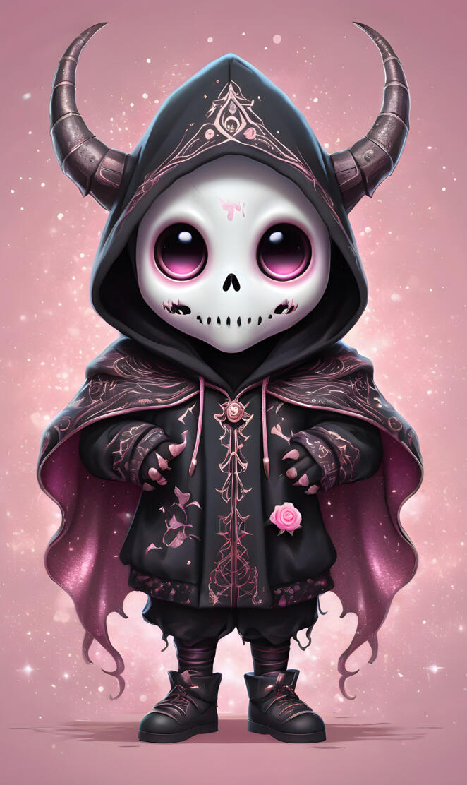 ghost demon in hoodie