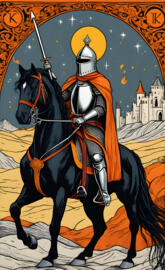 a person in a garment riding a horse