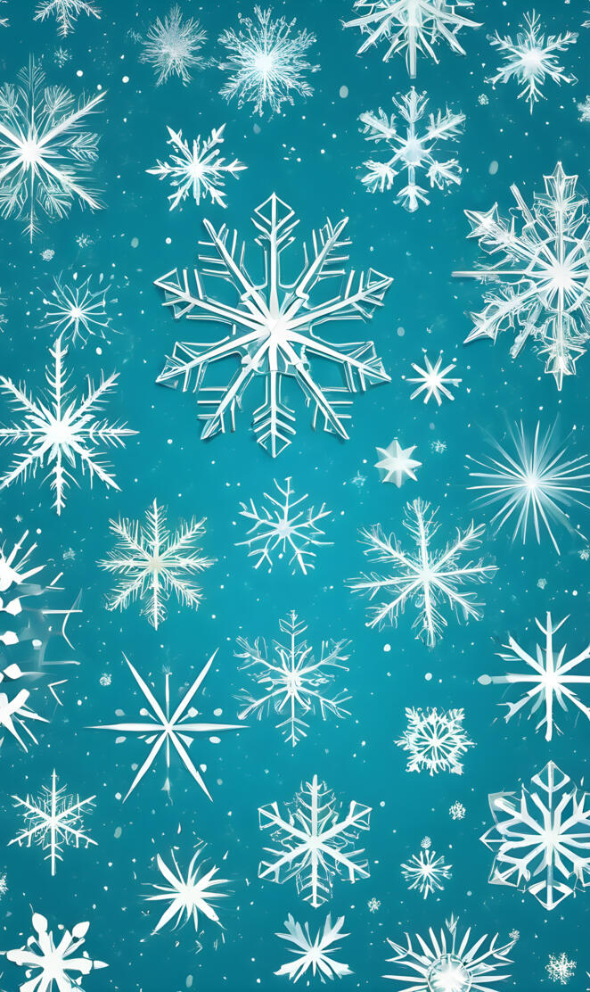 Christmas Wrapping Paper Snowflakes