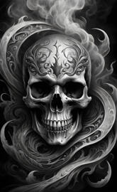 Skull wrapped in madness