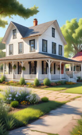 gorgeous farmhouse wraparound porch