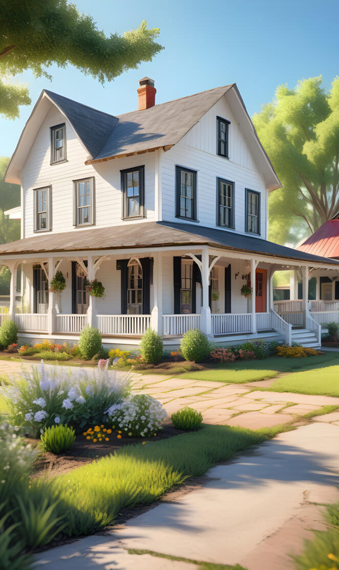 gorgeous farmhouse wraparound porch