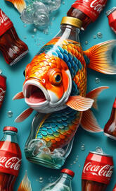 coy fish coke bottle