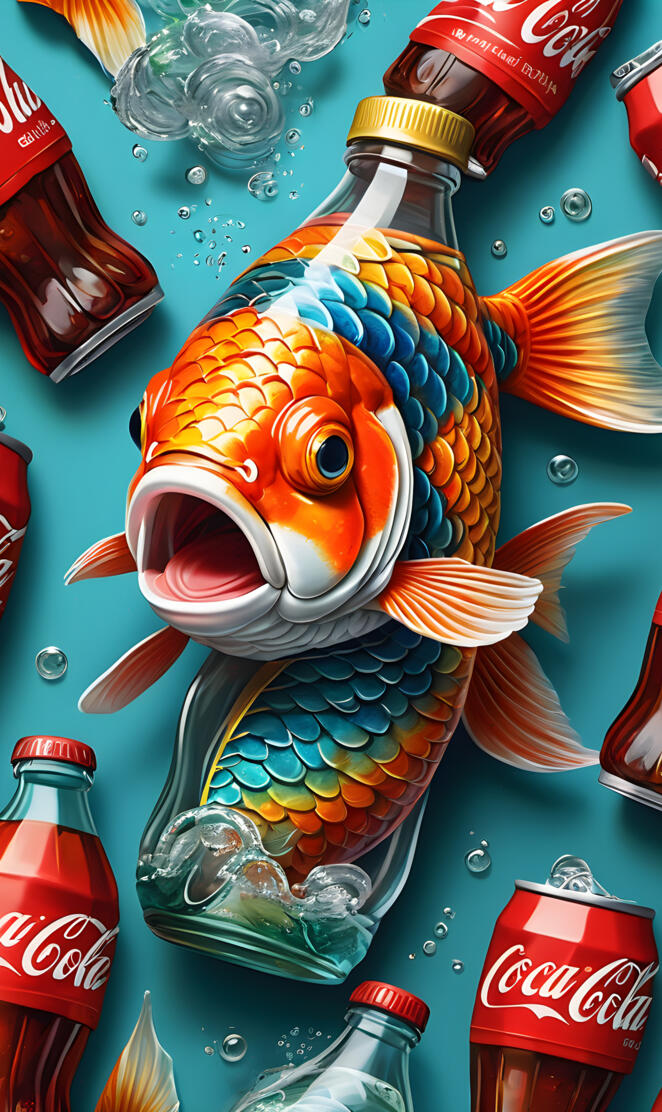 coy fish coke bottle
