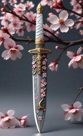 dagger and cherry blossoms