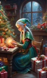 A christmas elf girl