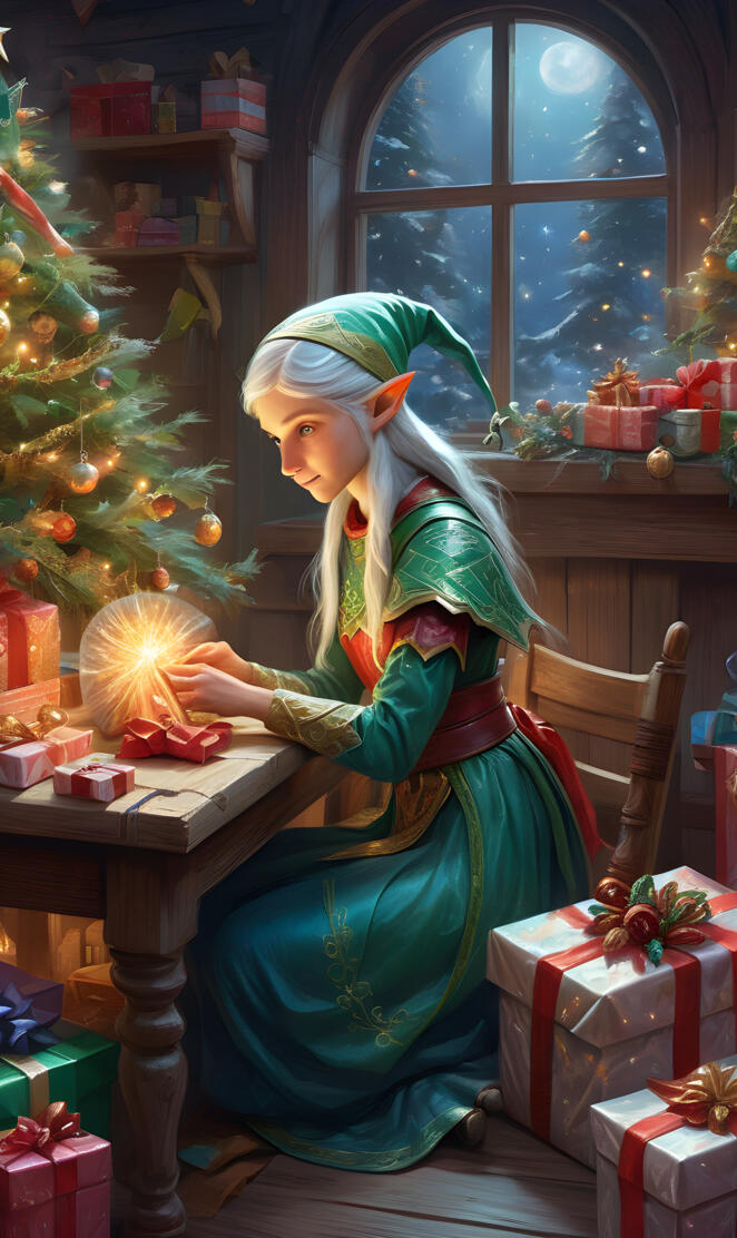 A christmas elf girl