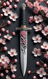 dagger and cherry blossoms