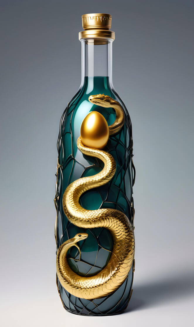 snake 🐍 in bottle 🍼