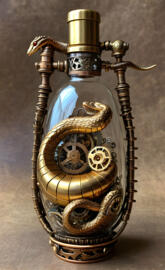 steampunk snake 🐍 bottle