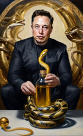 Elon Musk snake 🐍 charmer