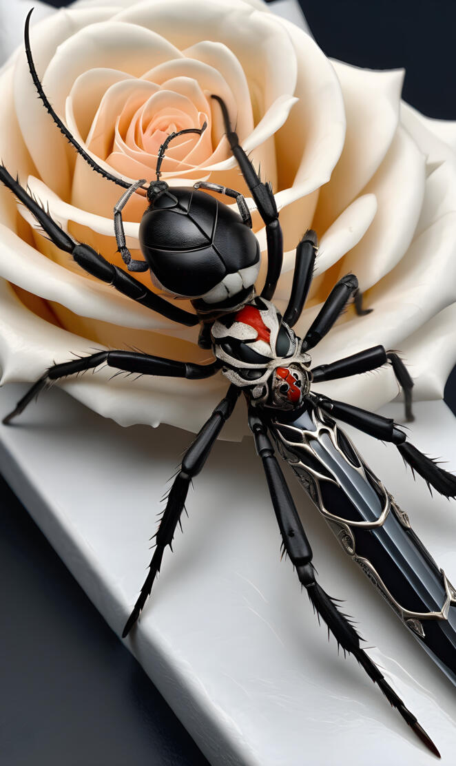 rose and black widow