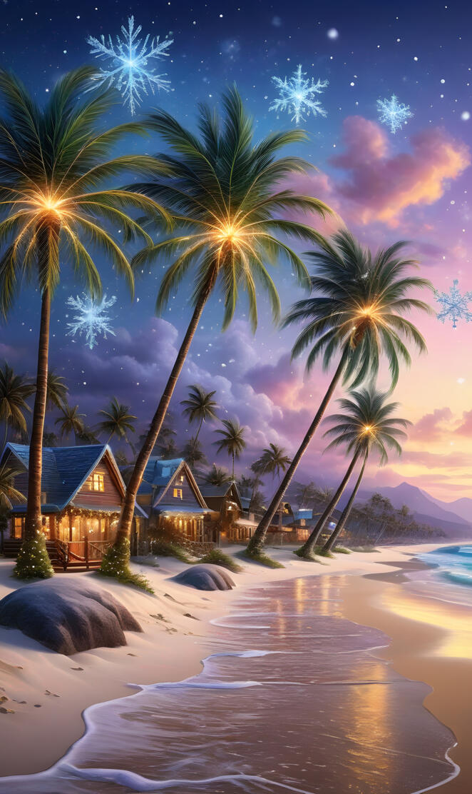 The houses on the beach