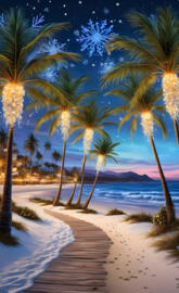 Christmas palm trees