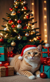 "Adorable Santa Cats – Festive Holiday Charm