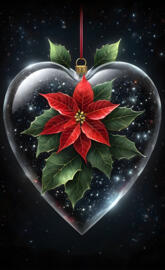 poinsettia heart