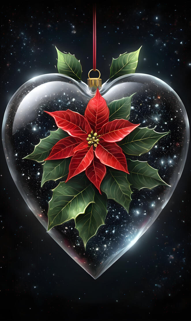 poinsettia heart