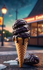 a statue of a person with a cone on the head