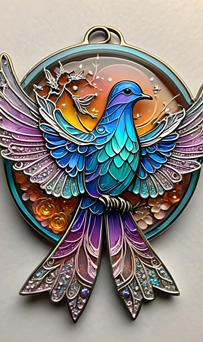 a colorful glass plate