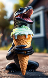 a lizard wearing a garment