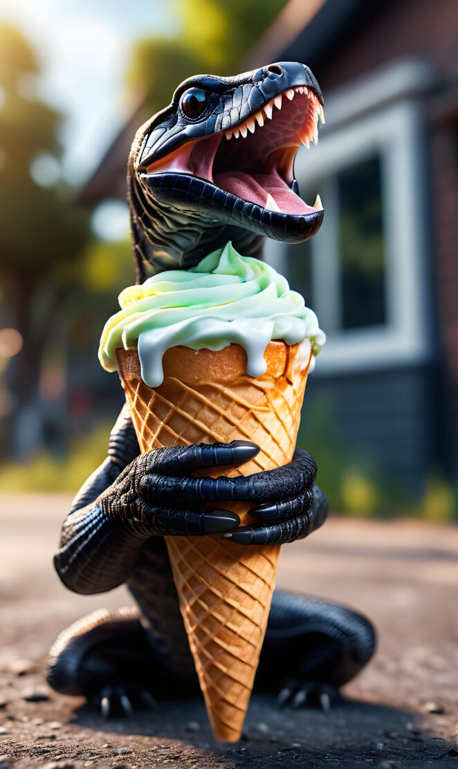 a lizard wearing a garment