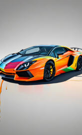 Lamborghini Aventador Coupe Painted in Arancio Argos