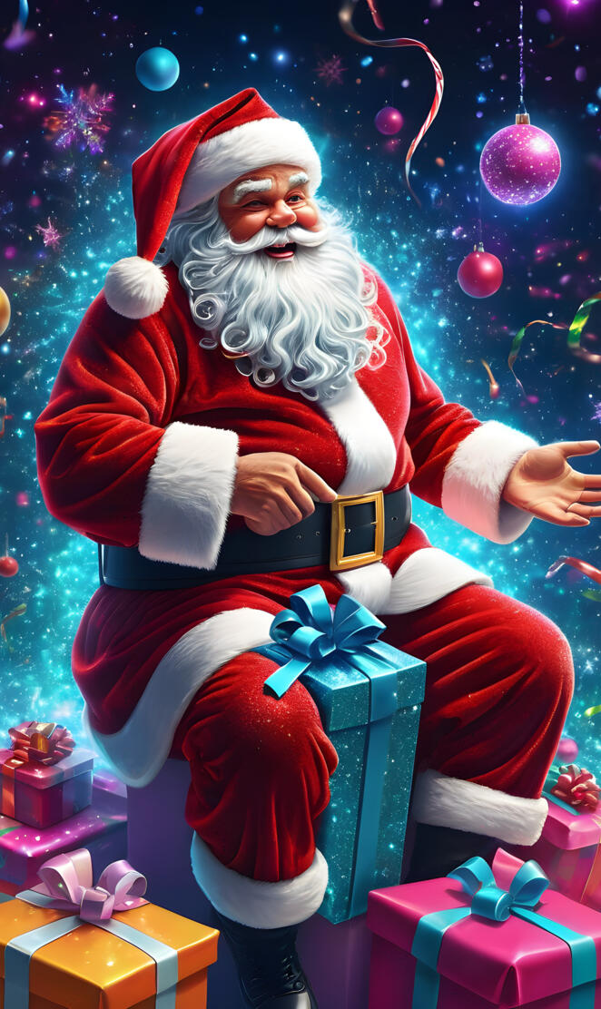 80s rewind Christmas Santa