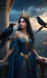 Black Princess speaking with birds