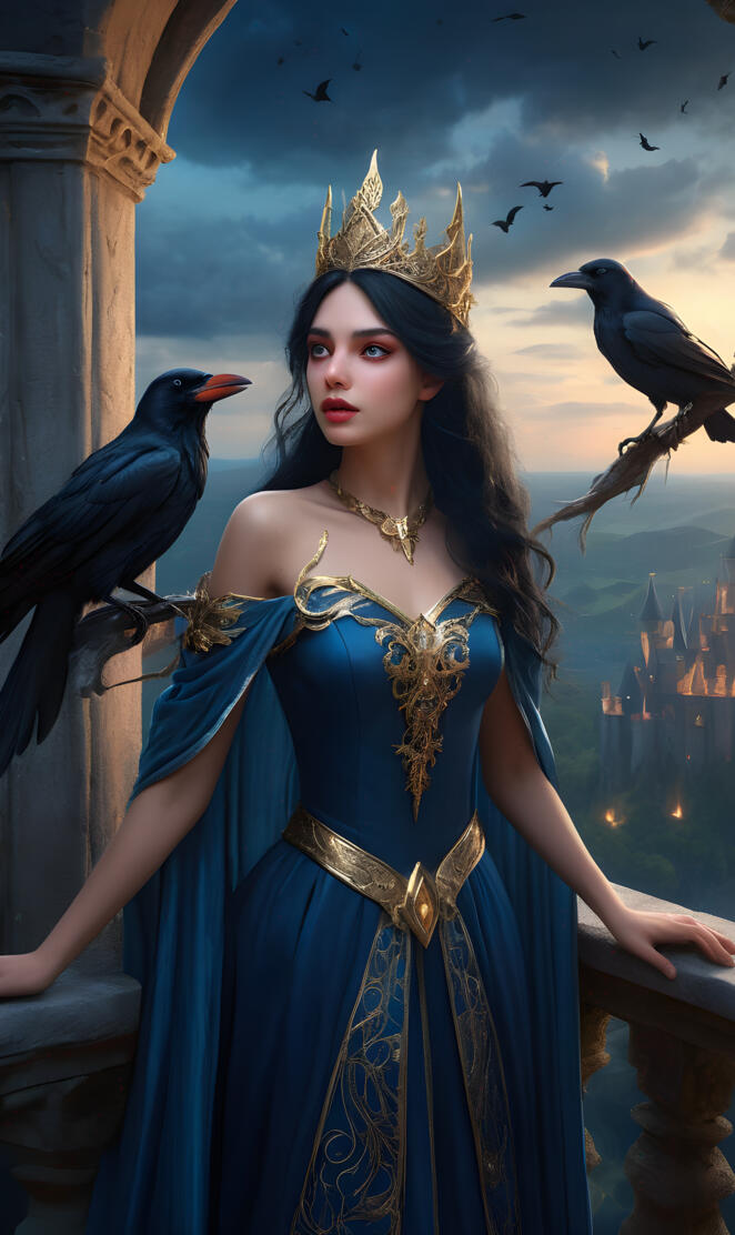 Black Princess speaking with birds
