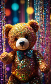 a teddy bear from a string