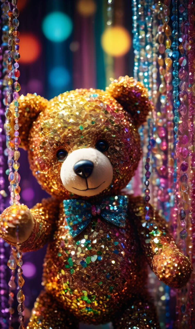 a teddy bear from a string