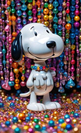 a toy animal with headphones